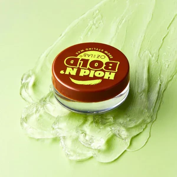 Hold N' Bold jar on a swirl of clear gel