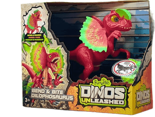 Bend and Bite Dilophosaurus in its box